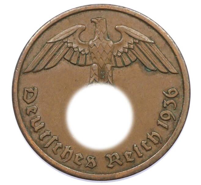 Монета 2 рейхспфеннига 1936 года A Германия (Артикул: K10-5100) — Фото №1