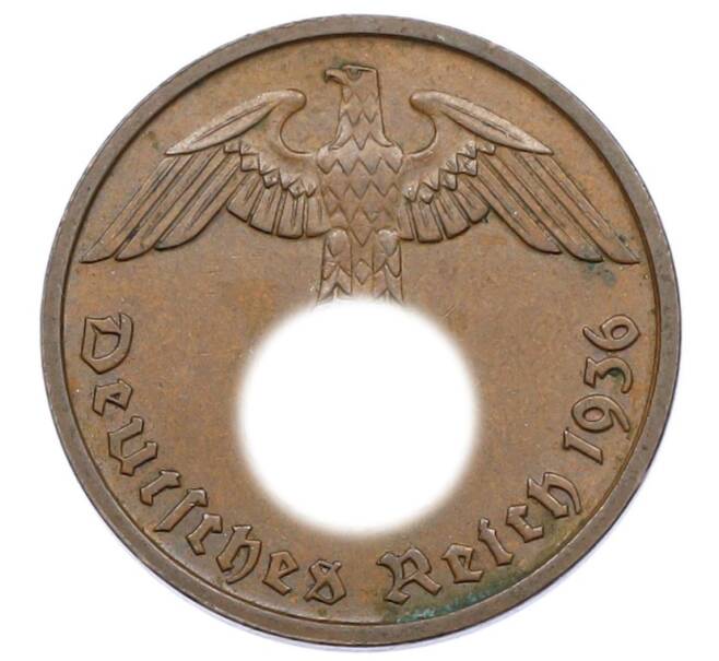 Монета 2 рейхспфеннига 1936 года D Германия (Артикул: K10-5106) — Фото №1