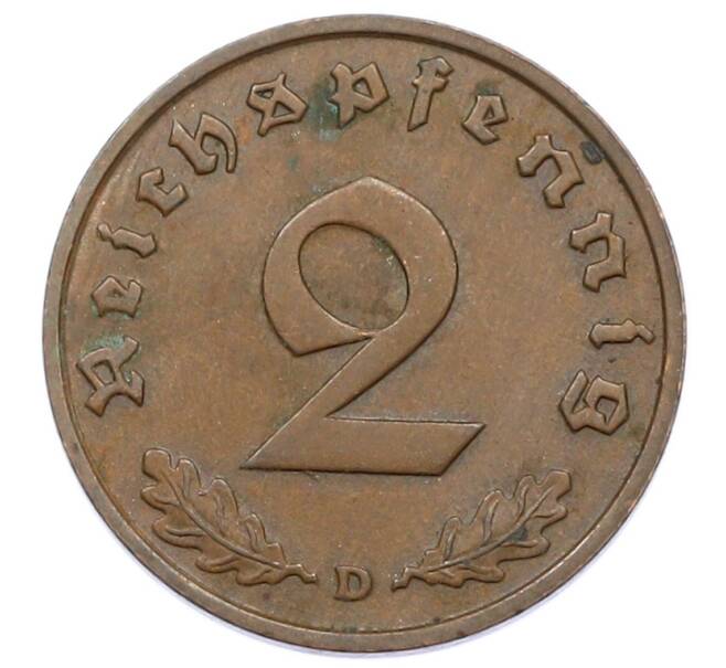 Монета 2 рейхспфеннига 1936 года D Германия (Артикул: K10-5106) — Фото №2