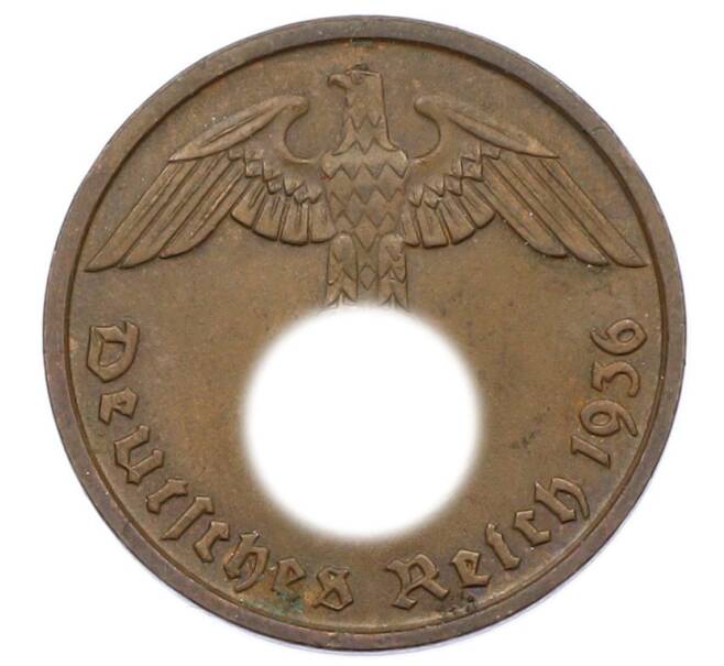 Монета 2 рейхспфеннига 1936 года D Германия (Артикул: K10-5108) — Фото №1