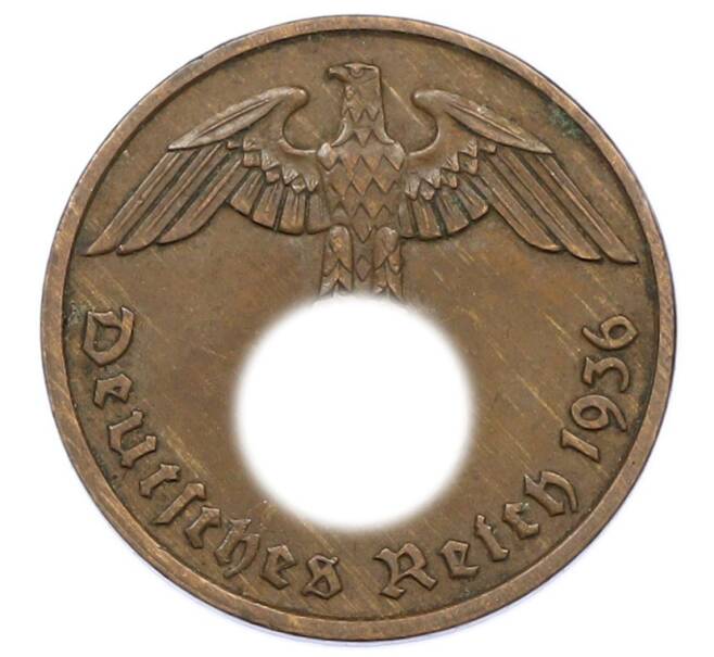Монета 2 рейхспфеннига 1936 года D Германия (Артикул: K10-5109) — Фото №1