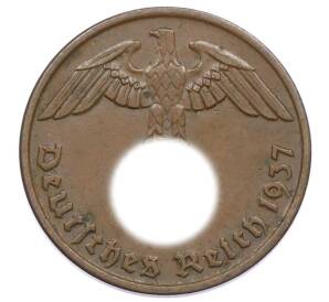 2 рейхспфеннига 1937 года D Германия — Фото №1