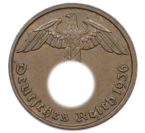 2 рейхспфеннига 1936 года D Германия — Фото №1