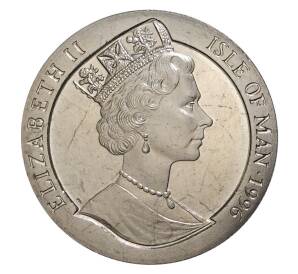 1 крона 1996 года Остров Мэн «Год крысы» — Фото №2