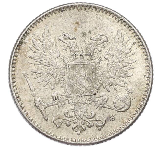 Монета 50 пенни 1917 года Русская Финляндия — Орел без корон (Временное правительство) (Артикул: K10-5244) — Фото №2