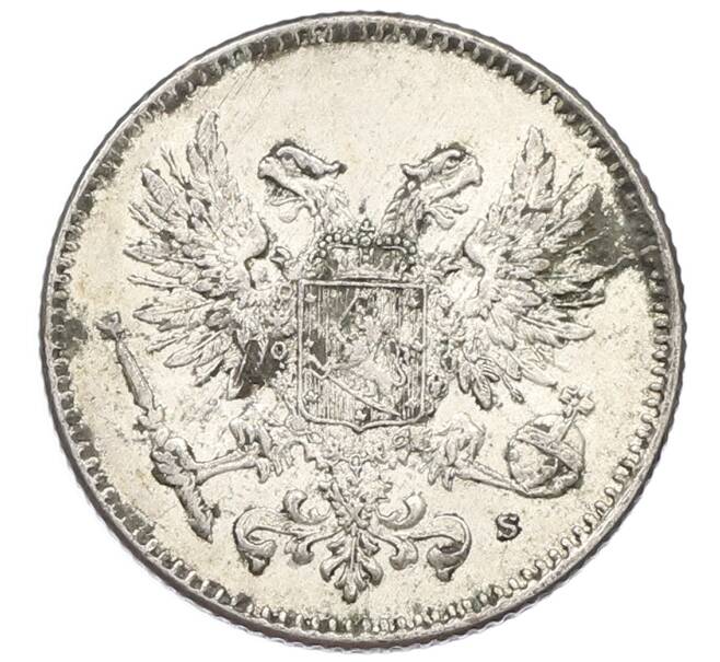 Монета 50 пенни 1917 года Русская Финляндия — Орел без корон (Временное правительство) (Артикул: K10-5247) — Фото №2