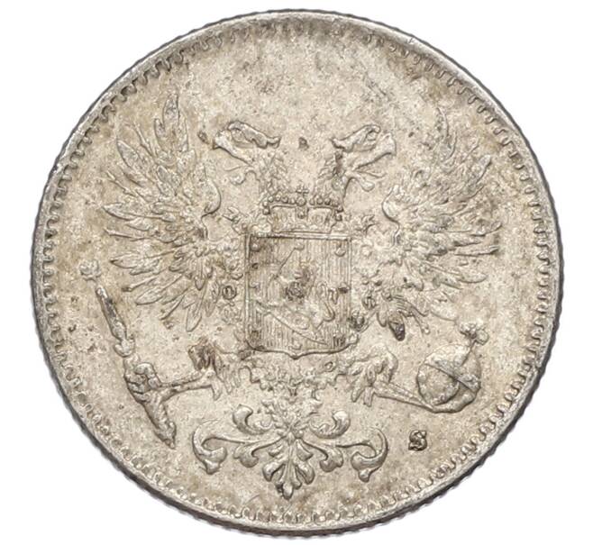 Монета 50 пенни 1917 года Русская Финляндия — Орел без корон (Временное правительство) (Артикул: K10-5249) — Фото №2