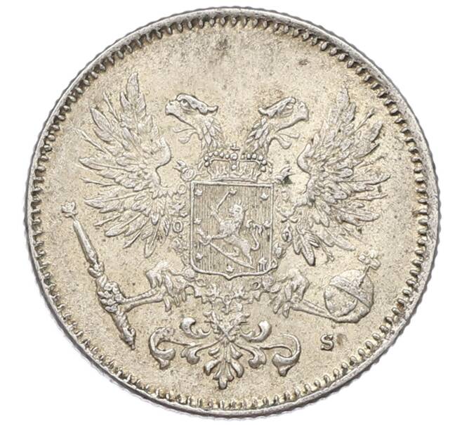 Монета 50 пенни 1917 года Русская Финляндия — Орел без корон (Временное правительство) (Артикул: K10-5252) — Фото №2