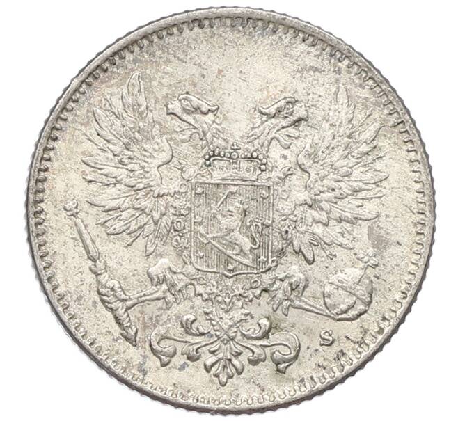 Монета 50 пенни 1917 года Русская Финляндия — Орел без корон (Временное правительство) (Артикул: K10-5253) — Фото №2