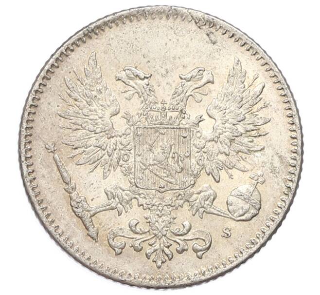 Монета 50 пенни 1917 года Русская Финляндия — Орел без корон (Временное правительство) (Артикул: K10-5255) — Фото №2