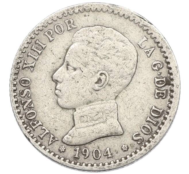 Монета 50 сентимо 1904 года Испания (Артикул: K10-4930) — Фото №1