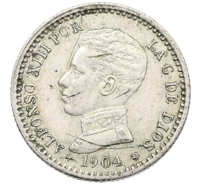 Монета 50 сентимо 1904 года Испания (Артикул: K10-4935) — Фото №1