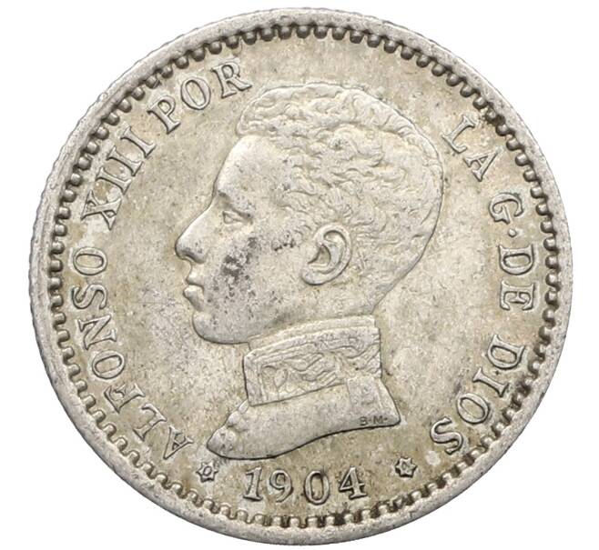 Монета 50 сентимо 1904 года Испания (Артикул: K10-4942) — Фото №1
