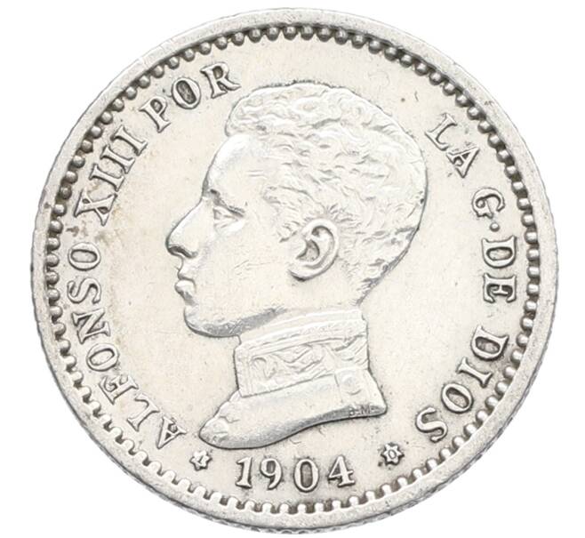 Монета 50 сентимо 1904 года Испания (Артикул: K10-4951) — Фото №1