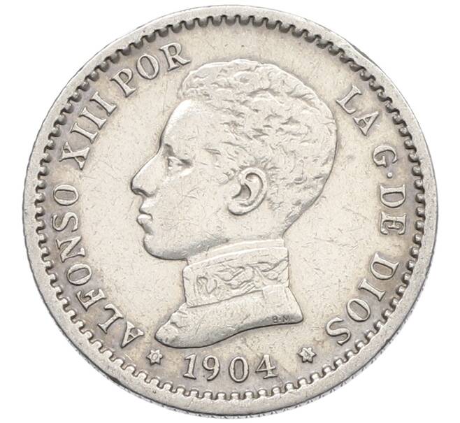 Монета 50 сентимо 1904 года Испания (Артикул: K10-4952) — Фото №1