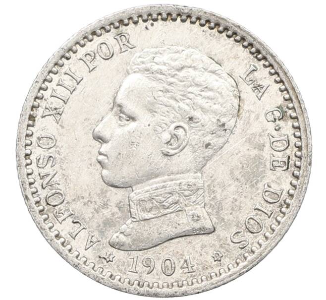 Монета 50 сентимо 1904 года Испания (Артикул: K10-4953) — Фото №1