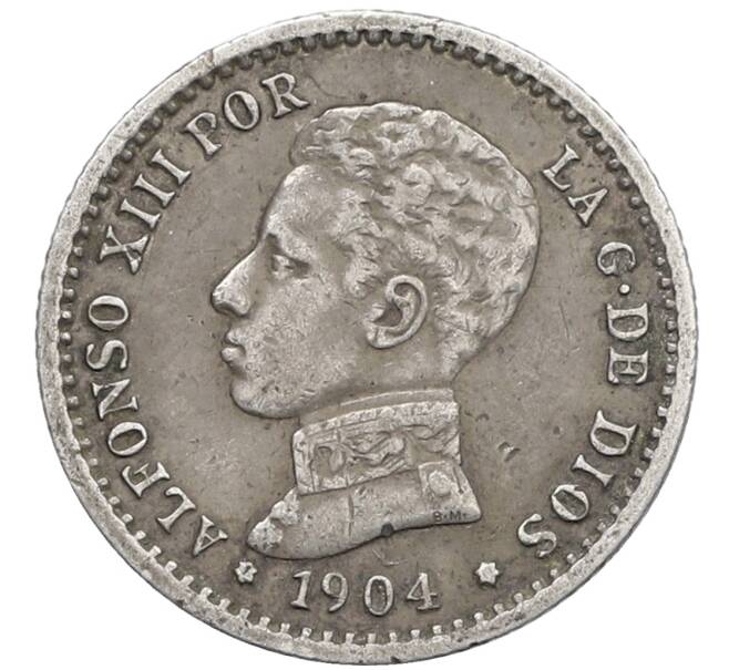 Монета 50 сентимо 1904 года Испания (Артикул: K10-4956) — Фото №1