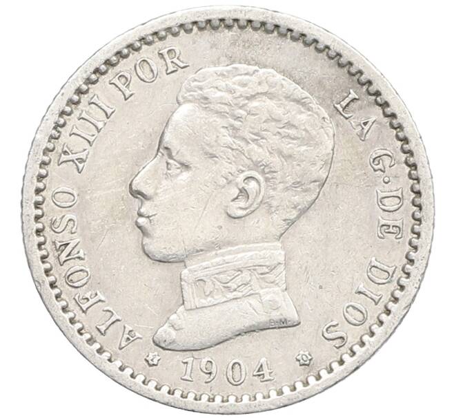 Монета 50 сентимо 1904 года Испания (Артикул: K10-4959) — Фото №1