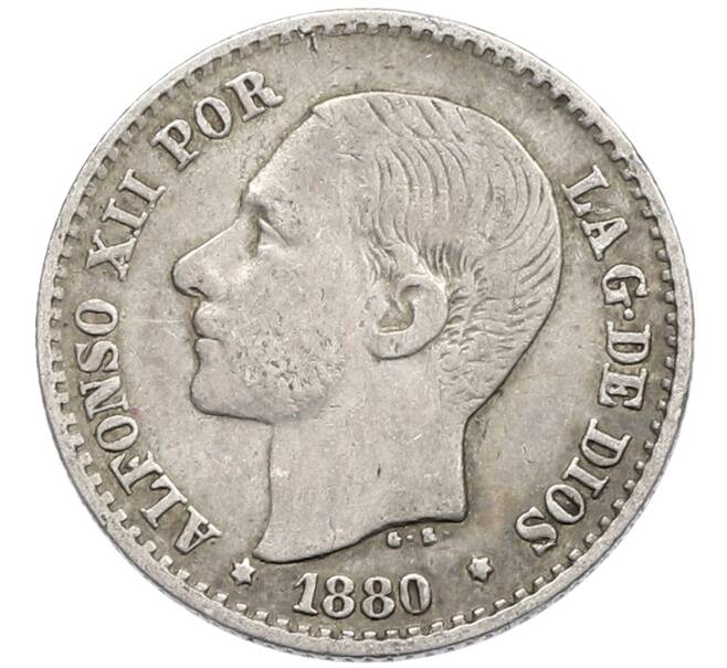 Монета 50 сентимо 1880 года Испания (Артикул: K10-4960) — Фото №1