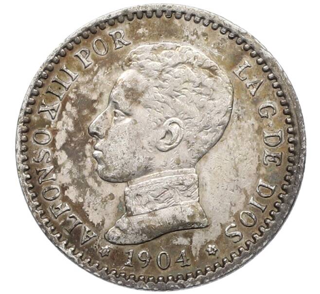 Монета 50 сентимо 1904 года Испания (Артикул: K10-4963) — Фото №1