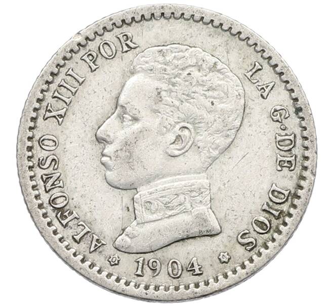 Монета 50 сентимо 1904 года Испания (Артикул: K10-4965) — Фото №1