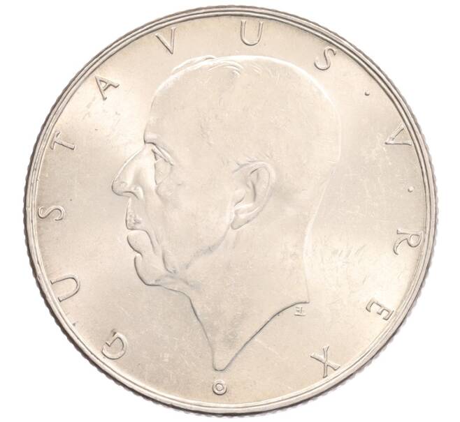 Монета 2 кроны 1938 года Швеция «300 лет поселению Делавэр» (Артикул: K10-5287) — Фото №2