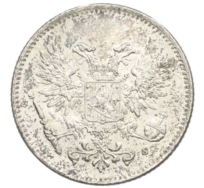 Монета 50 пенни 1917 года Русская Финляндия — Орел без корон (Временное правительство) (Артикул: K10-5319) — Фото №2