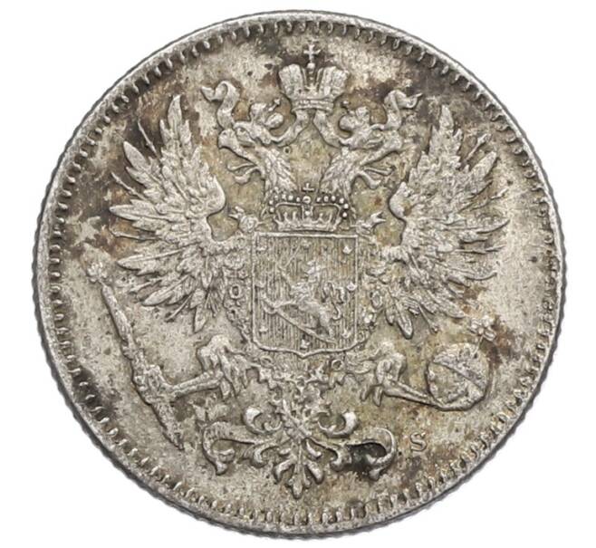 Монета 50 пенни 1917 года Русская Финляндия (Орел с коронами) (Артикул: K10-5330) — Фото №2