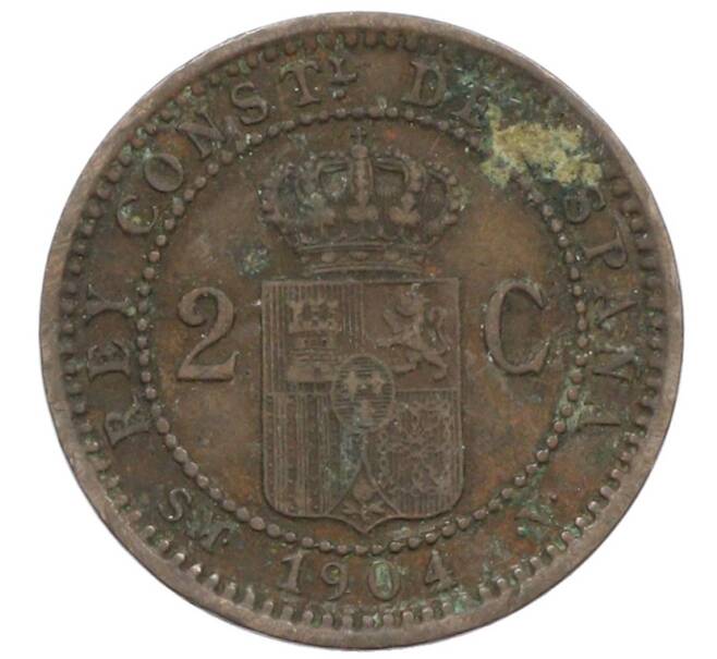 Монета 2 сентимо 1904 года Испания (Артикул: K10-5370) — Фото №2
