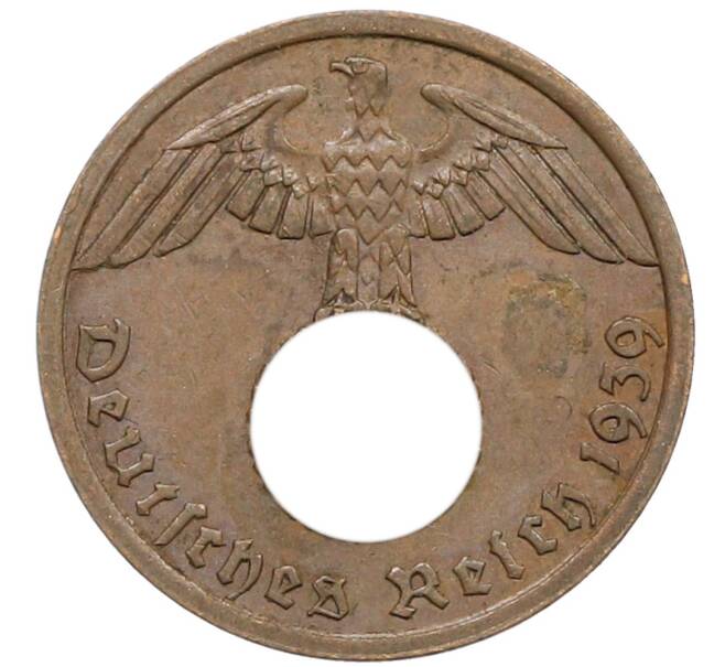 Монета 1 рейхспфенниг 1939 года A Германия (Артикул: K10-5374) — Фото №1