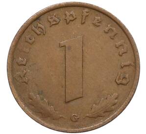 1 рейхспфенниг 1939 года G Германия — Фото №2