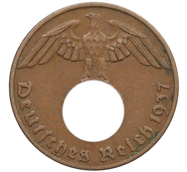 Монета 1 рейхспфенниг 1937 года A Германия (Артикул: K10-5385) — Фото №1