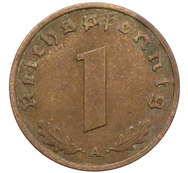 Монета 1 рейхспфенниг 1938 года A Германия (Артикул: K10-5388) — Фото №2