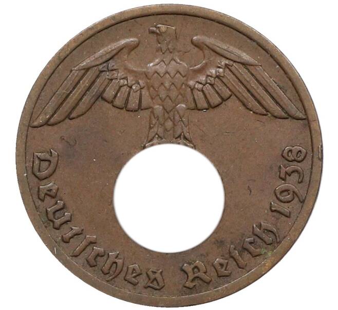 Монета 1 рейхспфенниг 1938 года A Германия (Артикул: K10-5390) — Фото №1