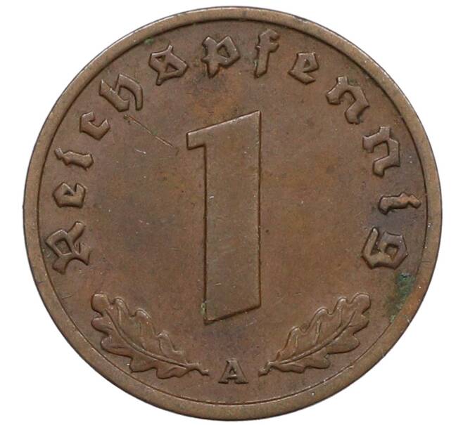 Монета 1 рейхспфенниг 1938 года A Германия (Артикул: K10-5390) — Фото №2