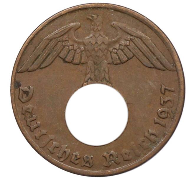 Монета 1 рейхспфенниг 1937 года A Германия (Артикул: K10-5399) — Фото №1