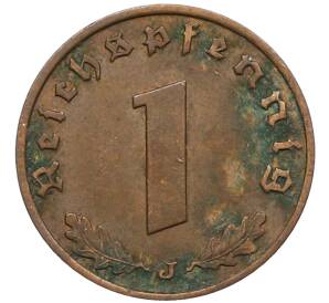 1 рейхспфенниг 1937 года J Германия — Фото №2