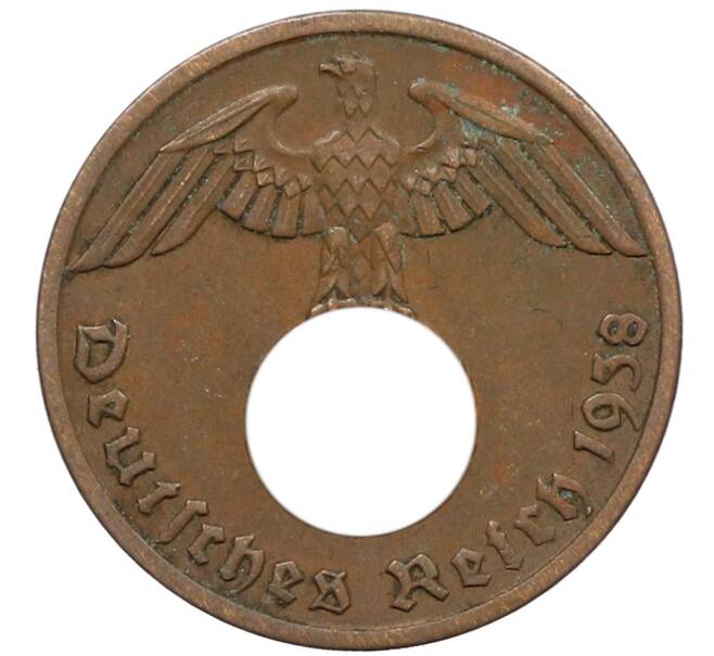 Монета 1 рейхспфенниг 1938 года A Германия (Артикул: K10-5409) — Фото №1