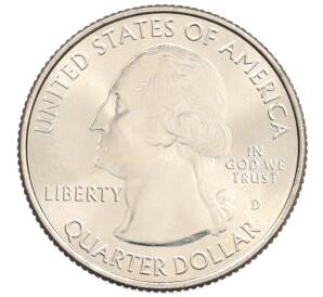 1/4 доллара (25 центов) 2017 года D США «Национальные парки — №39 Национальный монумент острова Эллис» — Фото №2