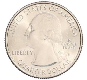 1/4 доллара (25 центов) 2017 года D США «Национальные парки — №39 Национальный монумент острова Эллис» — Фото №2