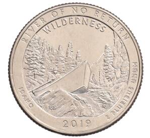 1/4 доллара (25 центов) 2019 года P США «Национальные парки — №50 Дикая местность Река Фрэнк Черч» — Фото №1
