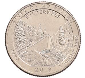 1/4 доллара (25 центов) 2019 года P США «Национальные парки — №50 Дикая местность Река Фрэнк Черч» — Фото №1