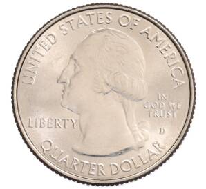 1/4 доллара (25 центов) 2016 года D США «Национальные парки — №31 Национальный лес Шоуни» — Фото №2