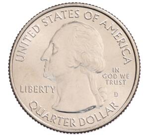 1/4 доллара (25 центов) 2018 года D США «Национальные парки — №41 Национальное побережье живописных камней»