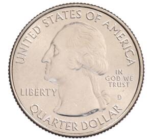 1/4 доллара (25 центов) 2018 года D США «Национальные парки — №41 Национальное побережье живописных камней»