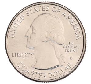 1/4 доллара (25 центов) 2018 года D США «Национальные парки — №45 Национальное убежище дикой природы острова Блок» — Фото №2