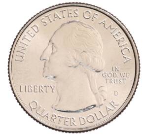 1/4 доллара (25 центов) 2018 года D США «Национальные парки — №45 Национальное убежище дикой природы острова Блок» — Фото №2
