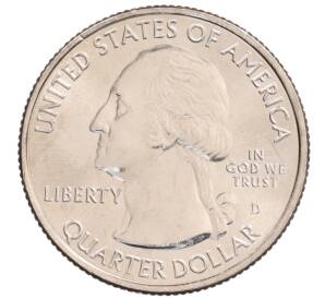 1/4 доллара (25 центов) 2018 года D США «Национальные парки — №45 Национальное убежище дикой природы острова Блок» — Фото №2