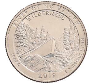 1/4 доллара (25 центов) 2019 года D США «Национальные парки — №50 Дикая местность Река Фрэнк Черч» — Фото №1