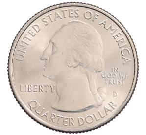 1/4 доллара (25 центов) 2016 года D США «Национальные парки — №31 Национальный лес Шоуни» — Фото №2